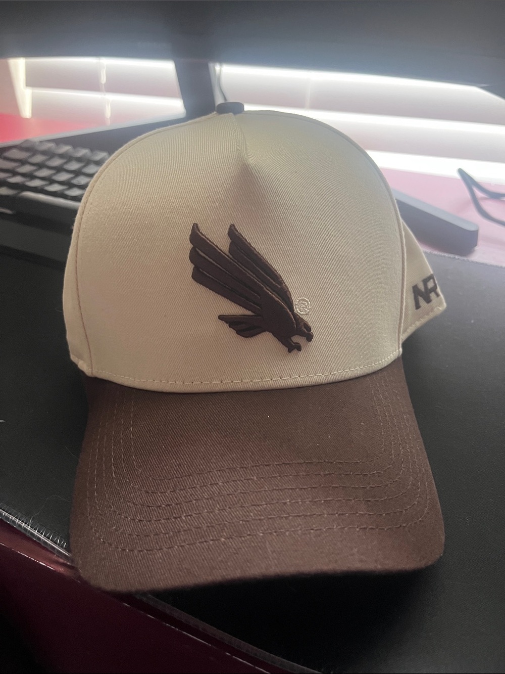 Men's North Texas Two-Tone Brown and Cream Trucker Cap
